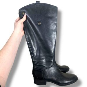 Sam Edelman Penny 2 Black Leather Tall Riding Boots Size 8